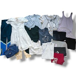 Women's XS S Misc Clothes Bundle 19pc 6Lb Jeans Pants Sleep Shirts Blouse Dress
